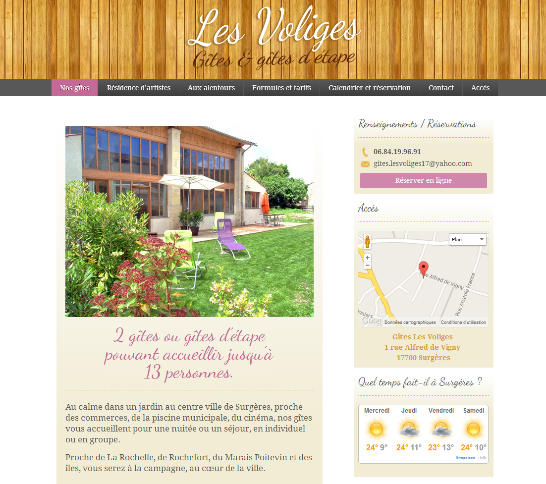 Site web WordPress "Les Voliges"