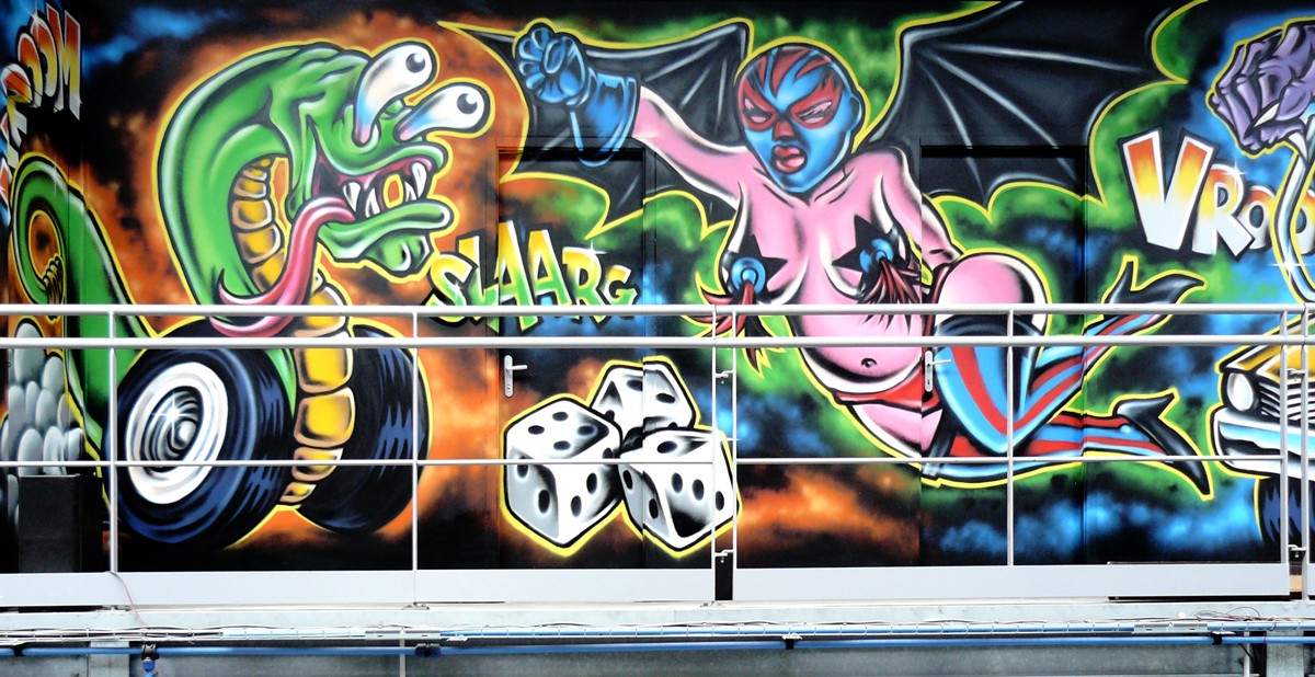 fresque-graffiti-rocknroll-monster
