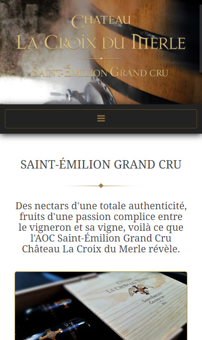 Site web du CHATEAU LA CROIX DU MERLE