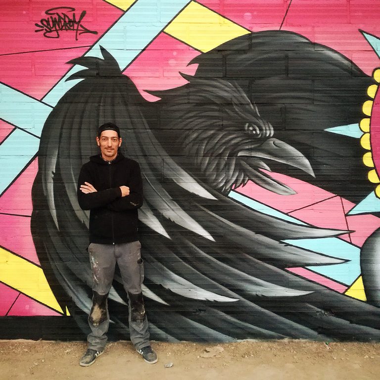"The Crow & the Girl" Graffiti avec LILI POP
