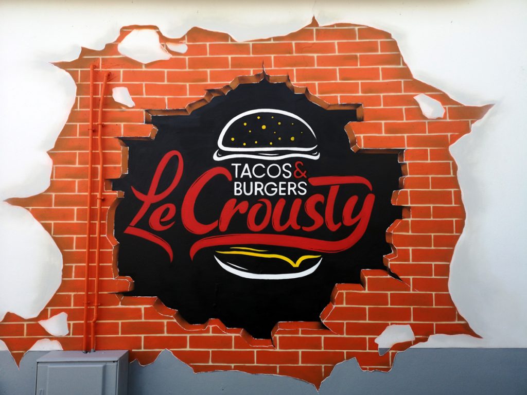Deco pour le Fastfood "Le Crousty" à Bassens (33)
