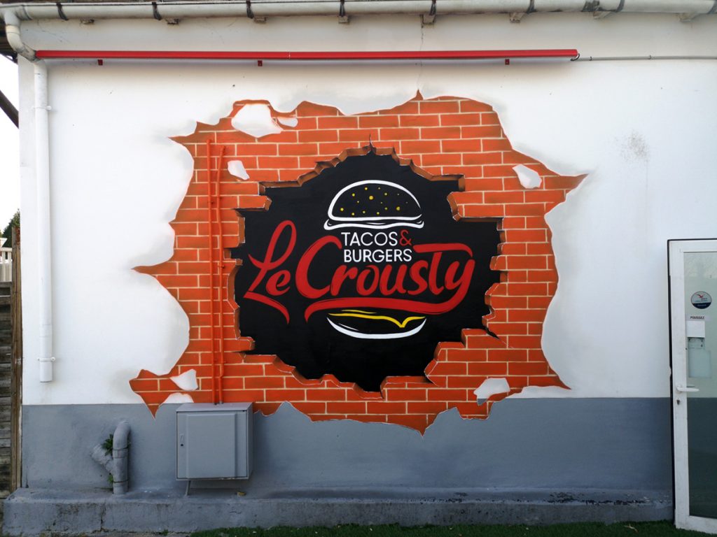 Fresque pour le Fastfood "Le Crousty" à Bassens (33)