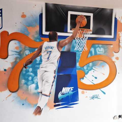 Fresque basketteur Kevin Durant