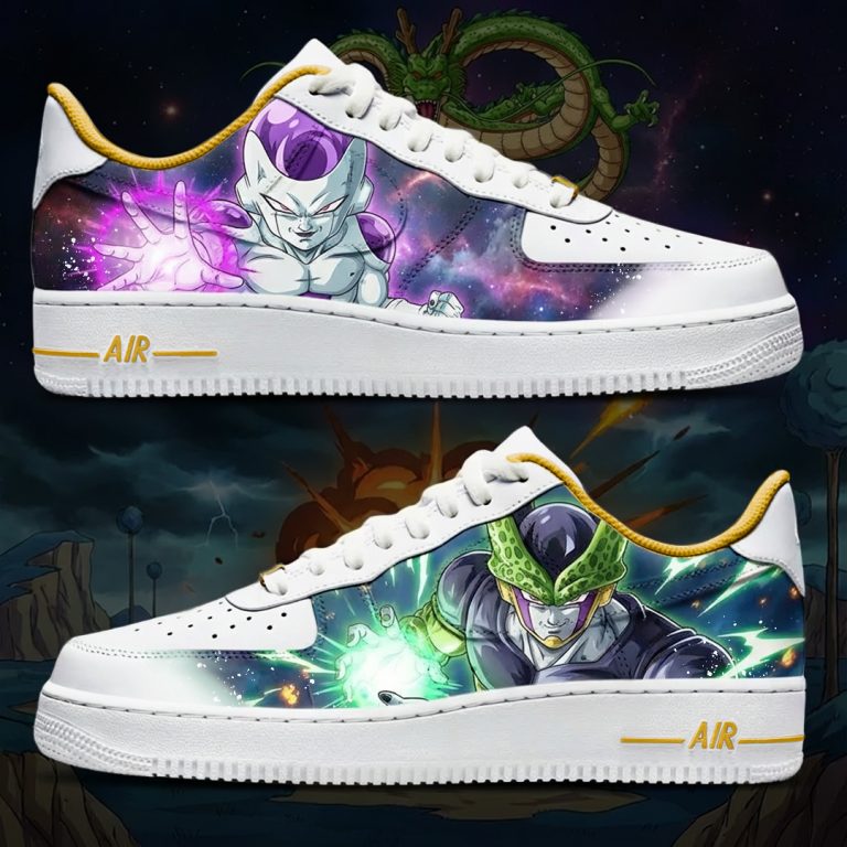 Projet de custom personnalisé "DBZ - Freezer et Cell" sur Air Force 1