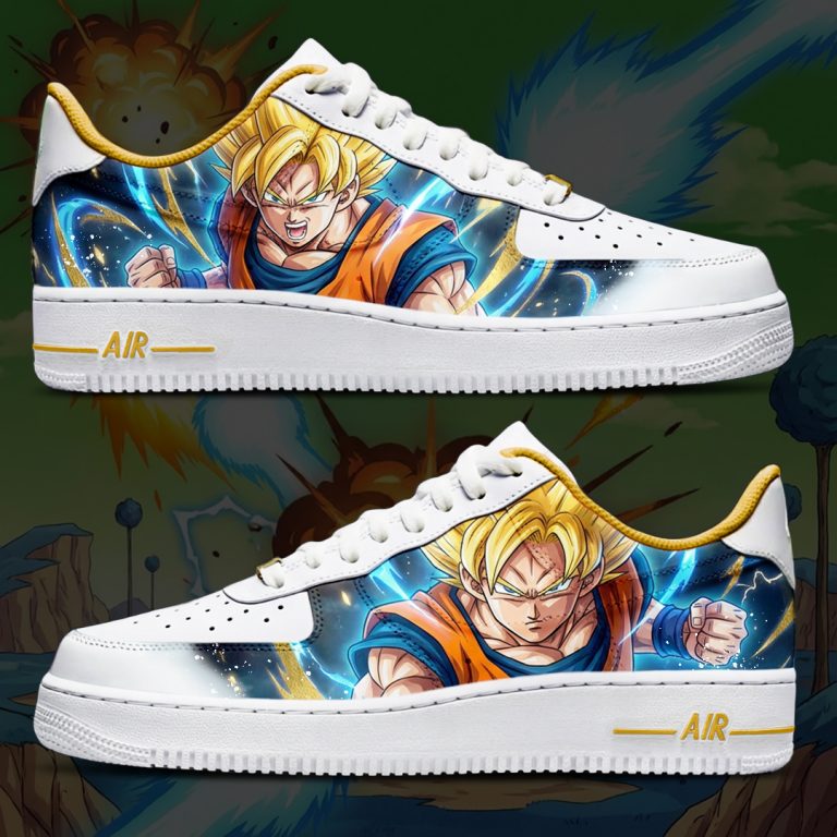 Projet de custom personnalisé "DBZ - Son Goku Super Saiyan" sur Air Force 1