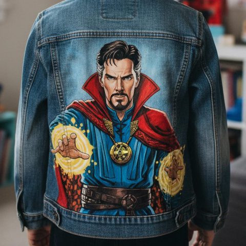 Veste en jean custom personnalisée