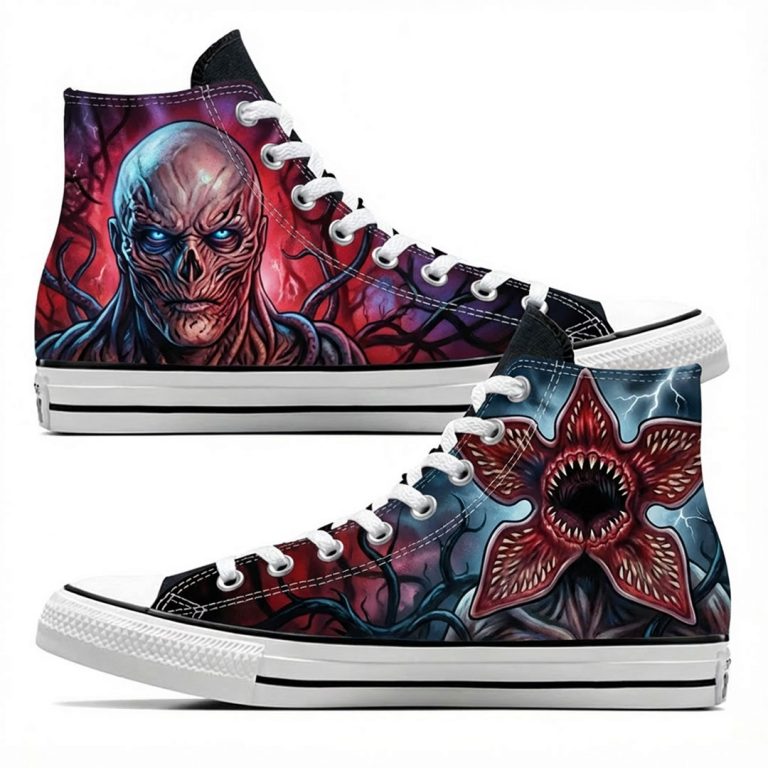 Projet de custom personnalisé "Stranger Things" sur Converse All Star