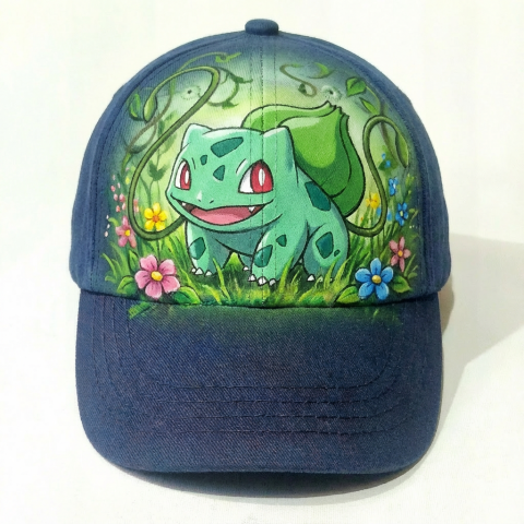 Custom "Bulbizarre" sur casquette enfant