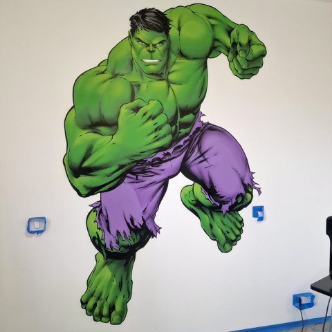 Chambre déco Spider-Man et Hulk