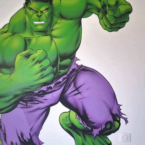 Chambre déco Spider-Man et Hulk