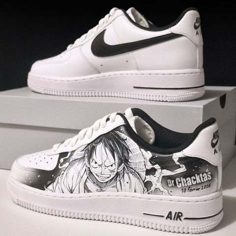 AF1 custom personnalisées "Naruto et Luffy"
