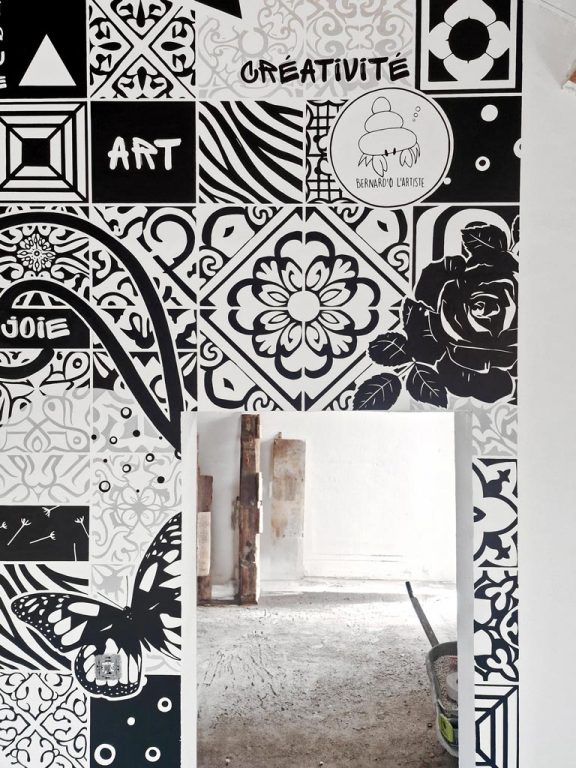 Fresque d'intérieur pour l'atelier de "Bernard'Ø l'Artiste"