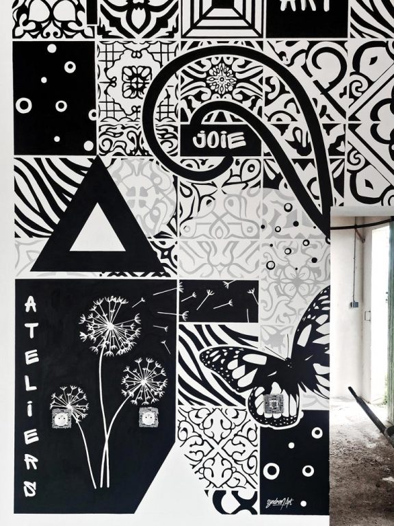 Fresque d'intérieur pour l'atelier de "Bernard'Ø l'Artiste"