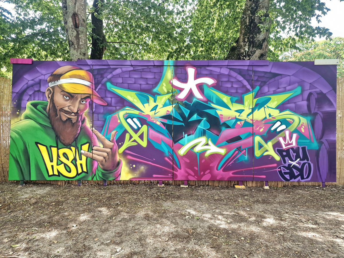 Graffiti live painting à La Graine d'Orge